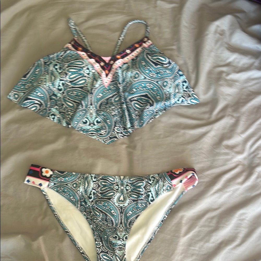 Paisley Print Bikini Set
